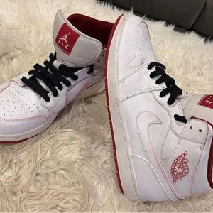 Nike Air Jordan 1 in White and Gym Red